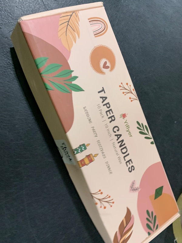 Photo 1 of 10 Inch Hot-Pink Taper Candles for Home Decoration, 10 Pack Unscented Candlesticks for Dinner Wedding Party, Smokeless and Dripless Candle Sticks