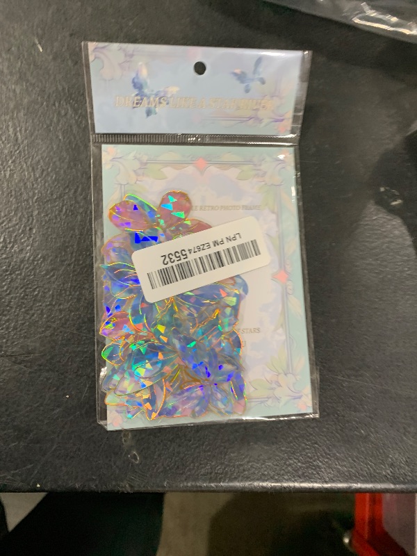 Photo 1 of 80pcs Holographic Glitter Butterfly Stickers Phone Butterfly Stickers Set, Blue Green Pink Purple Sparkly Crystals Clear Resin Waterproof Stickers Decals for Scrapbooking Journaling Water Bottles