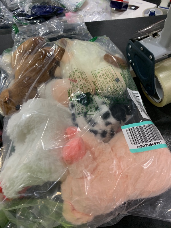 Photo 1 of Skylety 5 Pack Farm Plush Animals Set 10 Inches Plush Farm Stuffed Animals Barnyard Stuffed Toys Soft Pig Rooster Horse Sheep Cow Plush Toy for Birthday Party Favor(Mixed Style)