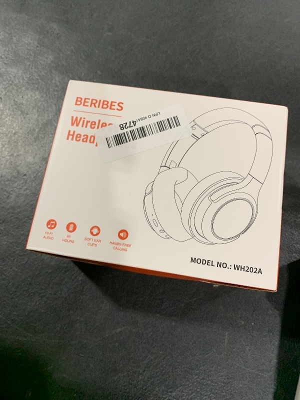 Photo 1 of BERIBES Bluetooth Headphones Over Ear, 65H Playtime and 6 EQ Music Modes Wireless Headphones with Microphone, HiFi Stereo Foldable Lightweight Headset, Deep Bass for Home Office Cellphone PC Ect.