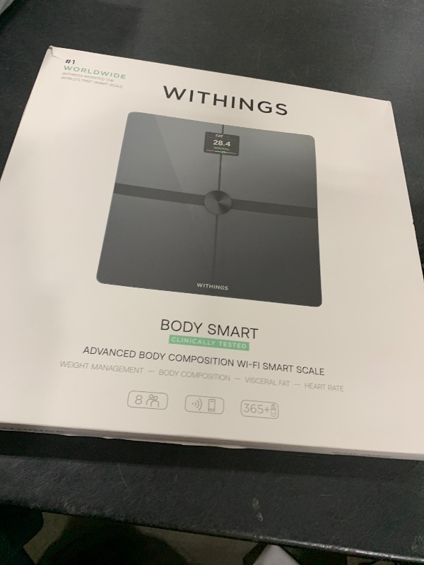 Photo 1 of PARTS ONLY---------------------WITHINGS Body Smart - Accurate Scale for Body Weight and Fat Percentage, Body Composition Wi-Fi and Bluetooth Weight Scale, Baby Weight Scale, Smart Scale Apple Health Compatible, Bathroom Scale
