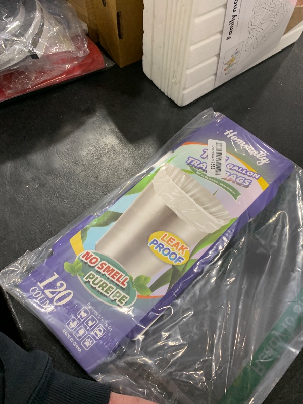 Photo 1 of 1.5 Gallon 120 pcs(1.5-1.6 Gal) Small Clear Trash Bags, Strong 1.5 Gallon 1.6 Gallon Garbage Bags, Bathroom Trash Can Bin Liners,Mini Bags Waste Basket Liner,Fit 6 Liter, 1.5-1.6 Gal (1.5C120)