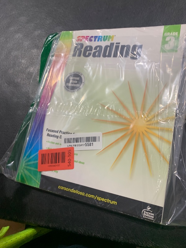 Photo 1 of Spectrum Reading Comprehension Grade 3 Workbook, Ages 8 to 9, Third Grade Reading Comprehension Workbook, Fiction and Nonfiction Passages, Identifying Story Structure and Main Ideas - 160 Pages