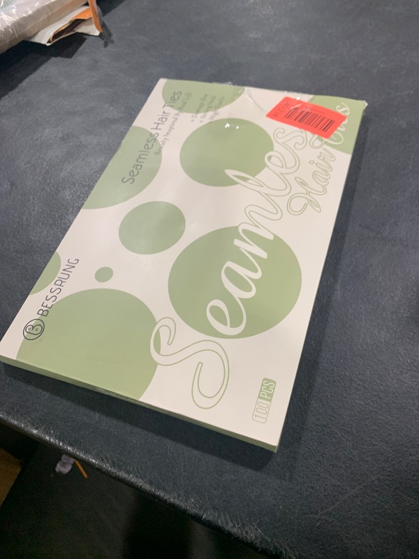 Photo 1 of 100 Pcs Thick Seamless Brown Hair Ties, Ponytail Holders Hair Accessories No Damage for Thick Hair (Natural Colors)