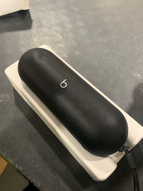 Photo 1 of Beats Pill - Portable Bluetooth Speaker - Up to 24H Battery Life, Water Resistant, Bluetooth, Apple & Android Compatible, Seriously Loud Sound for Home, Outdoor and Travel - Matte Black