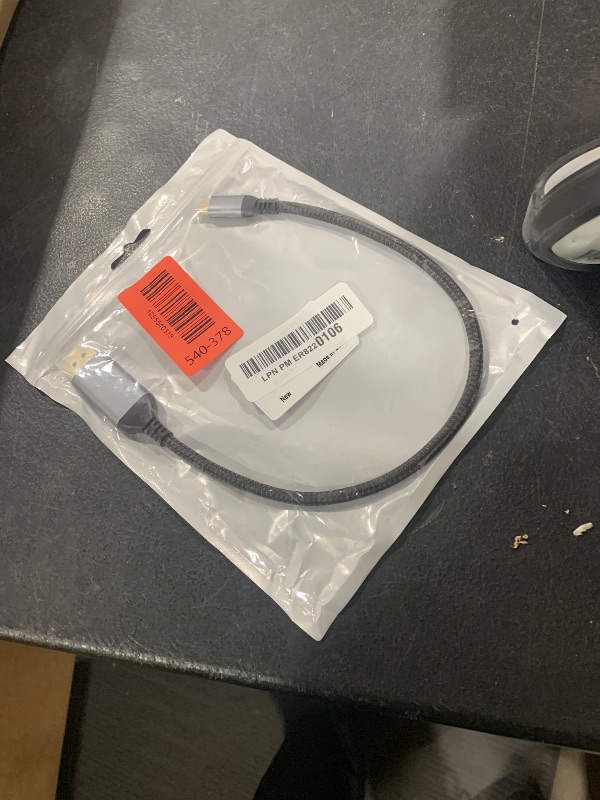 Photo 1 of DoroJepi USB C to DisplayPort 1.4 Cable 1FT, 8K@60Hz Short USBC to DisplayPort 1.4 Cable 4K@240Hz Compatible with Thunderbolt 5/4/3, MacBook, Laptop, Mac mini, iPad, iPhone 16/17, Galaxy, G8/G9