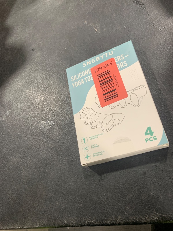 Photo 1 of 4 Pcs Silicone Toe Spacers – Yoga Toe Separators for Toe Straightening & Relaxation | Correct Overlapping Toes, Bunions, Hammer Toe | Toe Support toe separators for Women & Men (Blue, 3.98)