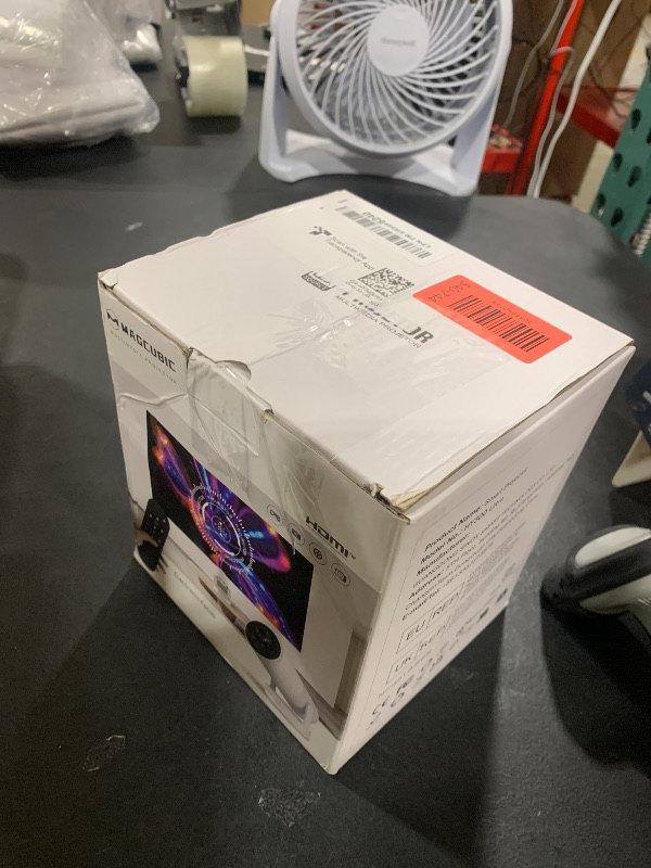 Photo 1 of ?Electric Focus?Magcubic Mini Projector 4K Support, Smart Projector with WiFi 6 and Bluetooth 5.4, 5W Soundbase Speaker, 180° Rotation, Portable Proyector for Home Theater HY300 Ultra (Grey)