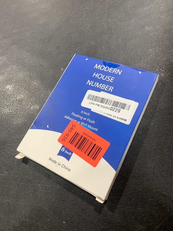 Photo 1 of 6 Inch Self-adhesive House Numbers, Modern Floating Address Numbers, Adhesive house numbers outside - Easy to Install, Weatherproof No Rust Black Door Number for House Office Hotel Apartments (1)