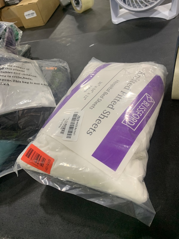 Photo 1 of 2 Pack Fitted Hospital Bed Sheets with Elastic All Around for a Perfect Fit - Cotton Rich Soft Knitted Jersey Sheet, 36” x 84” x 12”