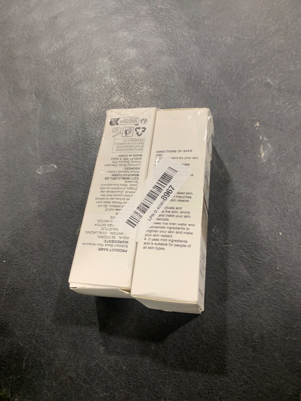 Photo 1 of Black and White Rice Peeling Ampoule, Gentle Peeling, Pore Care, Deep Hydration, Soft Exfoliating Face and Body Scrub Dead Skin Remover for All Skin