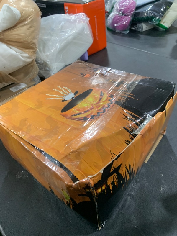 Photo 1 of XOYTN XIMISHOP Animated Halloween Skull Bowl, Pumpkin Candy Dish With Creepy Moving Skeleton Hand for Party Decoration