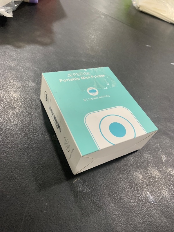 Photo 1 of Mini Printer Portable, Inkless Sticker printer with 8 Rolls Paper, Bluetooth Wireless mini thermal printer Compatible with iOS + Android for Journal, Memo, Photo, Print Pod Gifts for Girls Kids