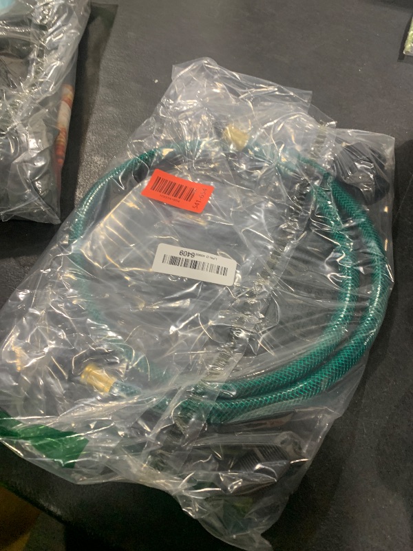 Photo 1 of Garden Hose No Leaking for Watering: No Kink and Lightweight - 1/2" Water Hoses 4 FT with Female and Male Fittings for Outdoor and Yard