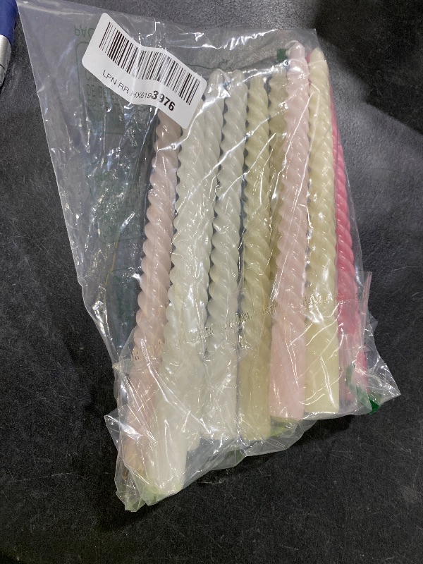 Photo 1 of 10 Inch Multi-Colored Taper Candle Set, 10 Pack Unscented Dripless Candlesticks for Family Dinner Parties Home Decoration Picnic