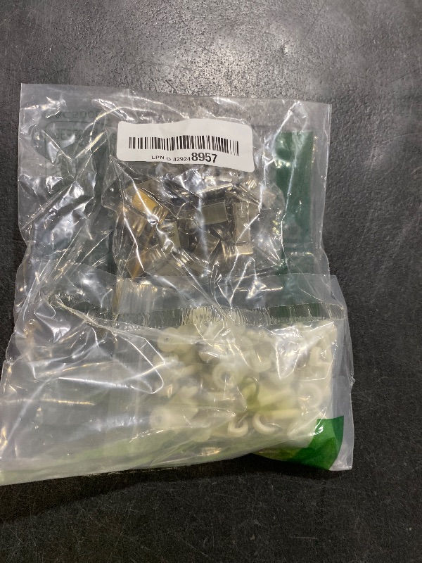 Photo 1 of 100 Pieces Shower Curtain Pack of 50 Pieces Hooks and 50 Pieces Gliders for Shower Curtain Straight Curved Curtain Track Rollers for Bendable Curtain Track Pulley, Curtain Track Carrier Hooks