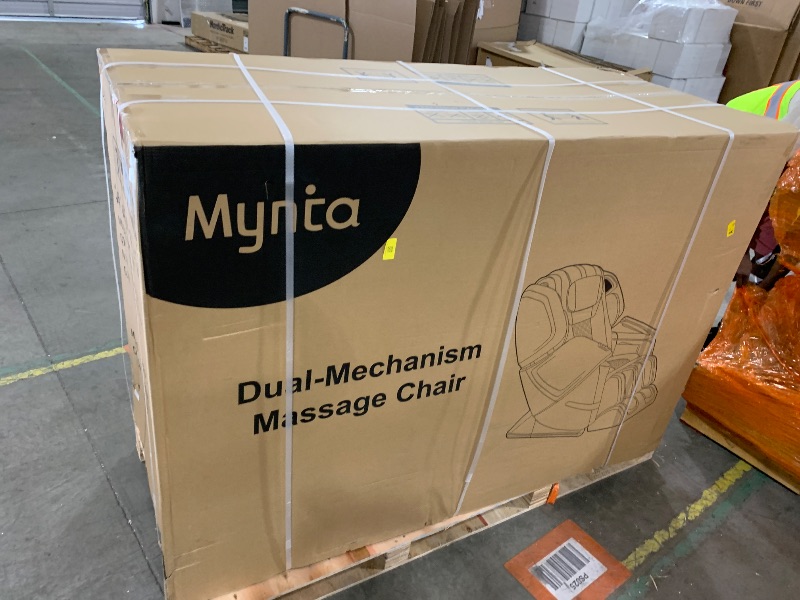 Photo 1 of MYNTA 2025 4D Massage Chair for Full Body, 4D+2D Dual Mechanism with Waist & Shawl Heating, Zero Gravity Recliner Foot & Calf Massage, Extended SL-Track, Music Sync with Hi-Fi Bluetooth Speaker