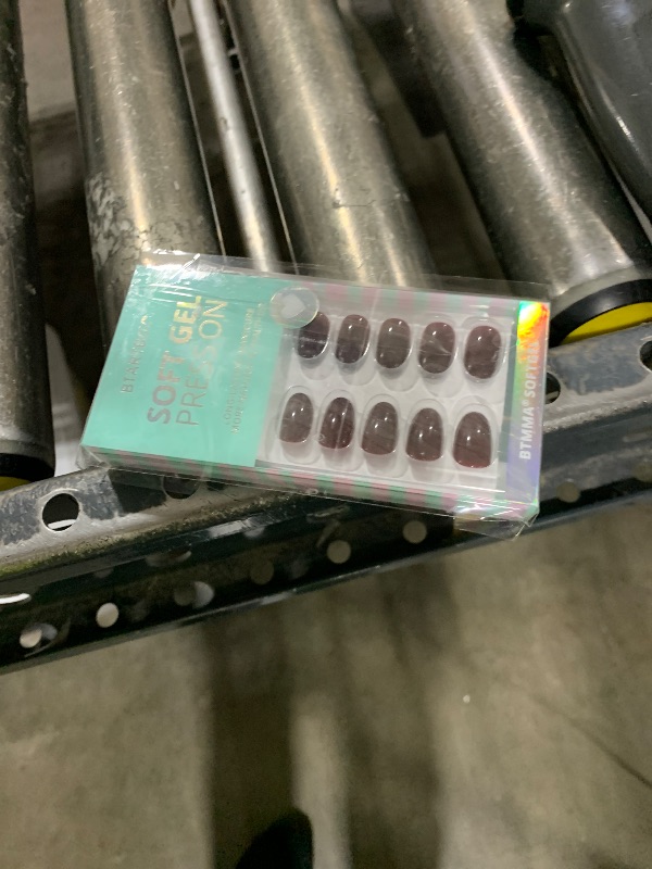 Photo 1 of BTArtbox Press On Nails Short - Dark Red Press on Nails, Short Oval Fake Nails with Nail Glue, Fit Perfectly & Natural Reusable Stick on Nails in 16 Sizes Soft Gel Nail Kit, Coffee Bean