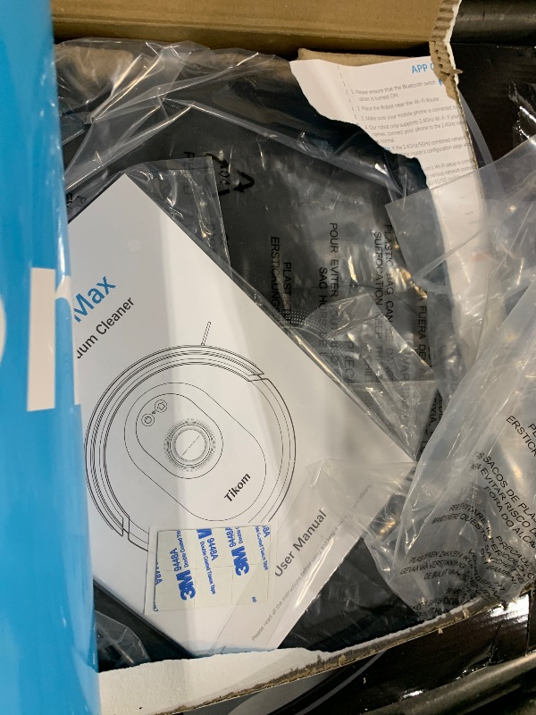 Photo 1 of Tikom Robot Vacuum and Mop Combo, 5000Pa Robotic Vacuum Cleaner, 150 Min Max, App & Remote Control, Ideal for Hard Floor, Carpet, Pet Hair, Self-Charge(G8000 Max)