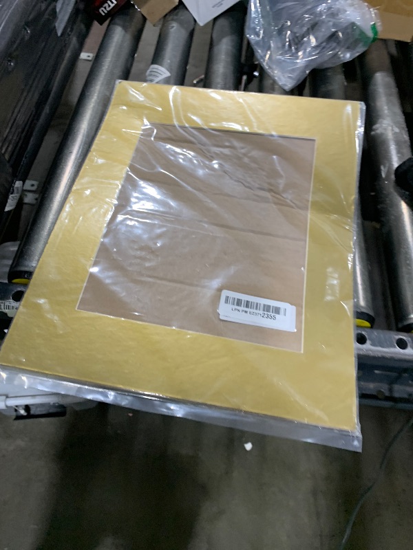 Photo 1 of 11x14 Mat for 8x10 Photo - Precut Metallic Gold Picture Matboard for Frames Measuring 11 x 14 Inches - Bevel Cut Matte to Display Art Measuring 8 x 10 Inches - Acid Free ONE MAT
