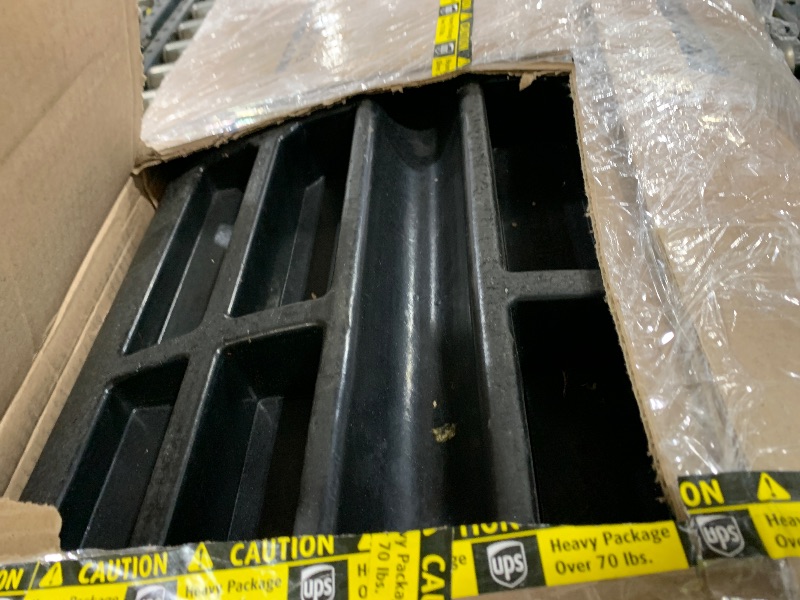 Photo 1 of Pyle Car Vehicle Curbside Driveway Ramp - 4ft Heavy Duty Rubber Threshold Bridge Tracks Curb Ramps, 2 Pieces Set (for Car, Truck, Scooter, Bike, Motorcycle, Wheelchair Mobility), Black