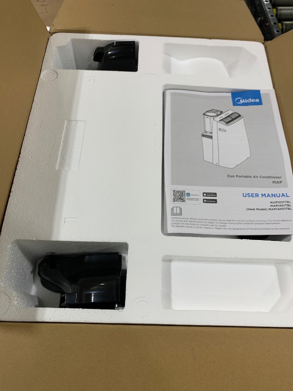 Photo 1 of Midea Duo 12,000 BTU (10,000 BTU SACC) High Efficiency Inverter, Ultra Quiet Portable Air Conditioner, Cools up to 450 Sq. Ft., Compatible with Alexa/Google Assistant, Includes Remote