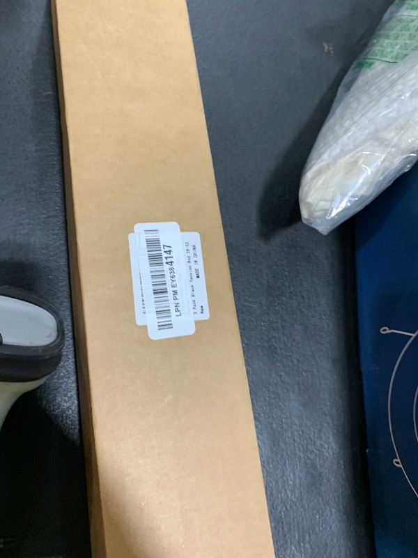 Photo 1 of 2 Pack Black Tension Curtain Rod for Windows 28 to 48 Inch,7/8"Small Shower Curtain Rod for Bathroom,Pressure Spring Tension Curtain Rod No Drilling for Closet Doorway Kitchen