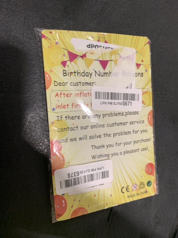 Photo 1 of 40 Inch Giant Red and White Cartoon Theme Number Foil Balloons - Large Number 5 Balloons Animation for Kids' Birthday Anniversary Party Decorations Supplies (Numbers 0-9 Available)