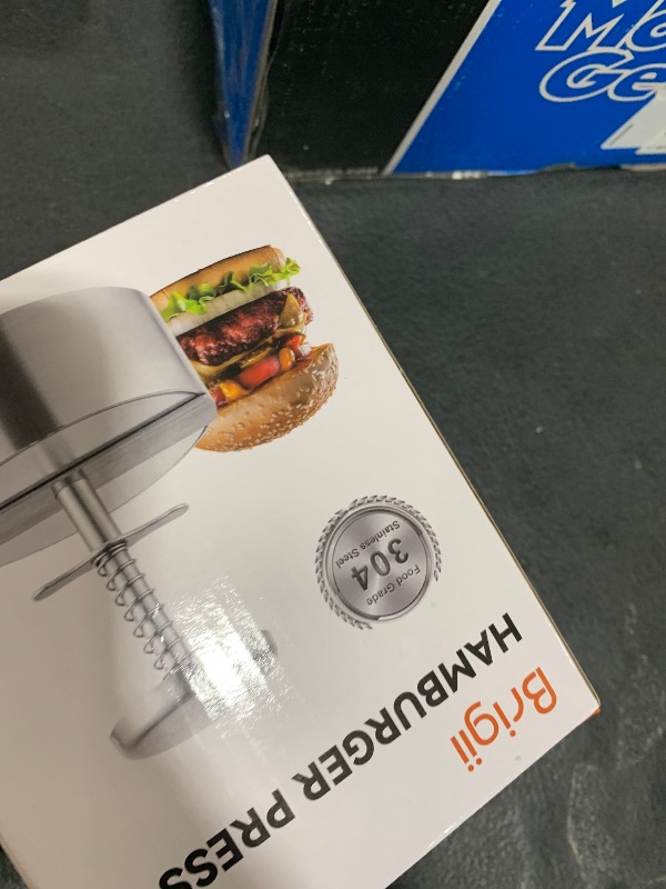 Photo 1 of Brigii 304 Stainless Steel Burger Press - 4.5" Hamburger Patty Maker, Heavy Duty Stainless Steel Burger Press for Ground Beef, Burgers (Dishwasher Safe)