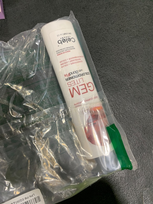 Photo 1 of Celeb Luxury Gem Lites Amber Colorditioner, Color Depositing Conditioner with Bondfix Bond Rebuilder, Semi Permanent Hair Colour Glaze, Maintains and Refreshes Copper to Medium Auburn Tones