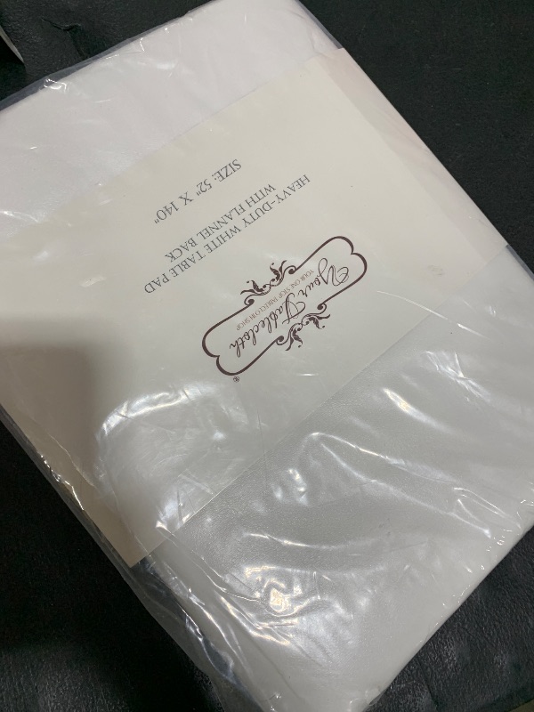 Photo 1 of Yourtablecloth Deluxe Cushioned Heavy Duty Table Pad with Flannel Backing 52" X 140"Rectangle White