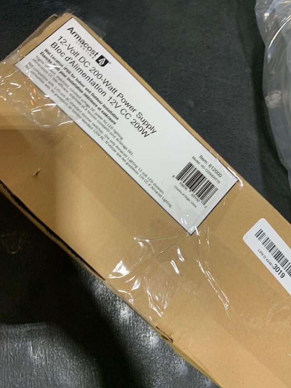 Photo 1 of Armacost Lighting 200-Watt Standard 12-Volt DC Power Supply 812000