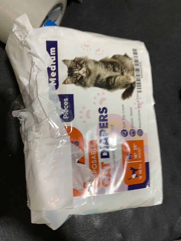 Photo 1 of Generic TailBliss Disposable Female Cat Diapers, 12 count | Three Dimensional Leak-Proof Protection, Wetness Indicator and Breathable back film (Medium), White