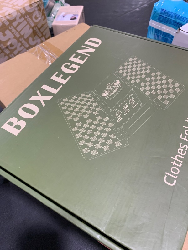 Photo 1 of BoxLegend Shirt Folder V7 Metal for Wear Resistance Clothes Folding Board Storage Tshirt Folder Board Metal Edging and Joints Laundry Folding Board Black