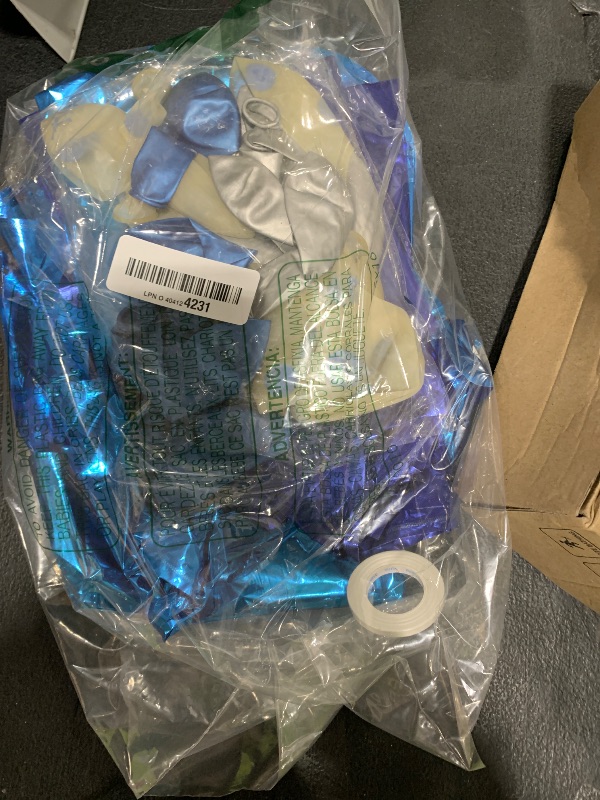 Photo 1 of 10th Birthday Decorations Boys, Navy Blue Gold Balloons and Happy Birthday Banner, 40 Inch Number 10 Foil Birthday Balloons with Birthday Bunting, for Boys Girls Birthday Decoration