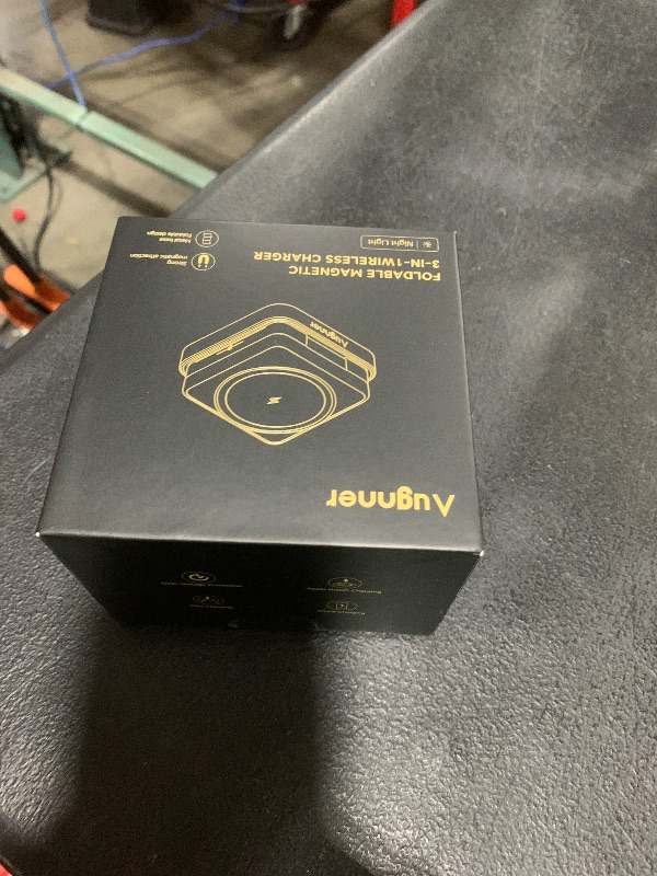 Photo 1 of ?2025 Upgraded?Wireless Charger 3 in 1, Foldable Wireless Charging Station with Night Light for Apple MagSafe Charger, Travel Magnetic Charger Stand, Nightstand Fast 15W Charging Station (20W Adapter)