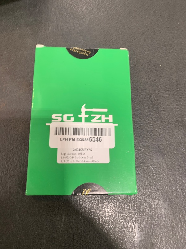 Photo 1 of 1/4" x 1-1/4" Hex Head Lag Screws Bolts 10Pcs 304 Stainless Steel 18-8, Partial Thread, Hexagon Head Wood Screws Black Oxide by SG TZH