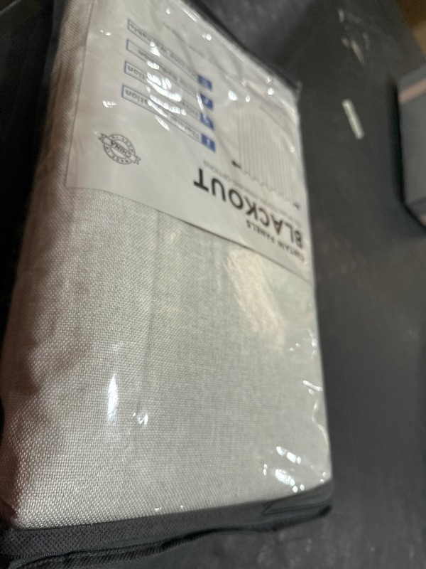 Photo 1 of 100% Blackout Shield Linen Blackout Curtains for Bedroom 90 Inches Long, Back Tab/Rod Pocket Living Room Drapes, Thermal Insulated Blackout Curtains 1 Panel Set, 100" W x 90" L, Beige