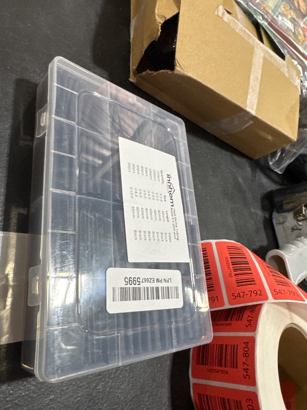 Photo 1 of 650pcs Heat Shrink Tubing Black innhom Heat Shrink Tube Wire Shrink Wrap UL Approved Ratio 2:1 Electrical Cable Wire Kit Set Long Lasting Insulation Protection, Safe and Easy, Eco-Friendly Material