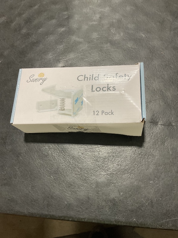 Photo 1 of 12 Pack Cabinet Locks Child Safety | Baby Safety Cabinet Locks NO Drilling 3M Adhesive Baby Proof Drawer Lock Child proofing cabinets latches for Kids Latch for Drawers & Door Child Safety Locks