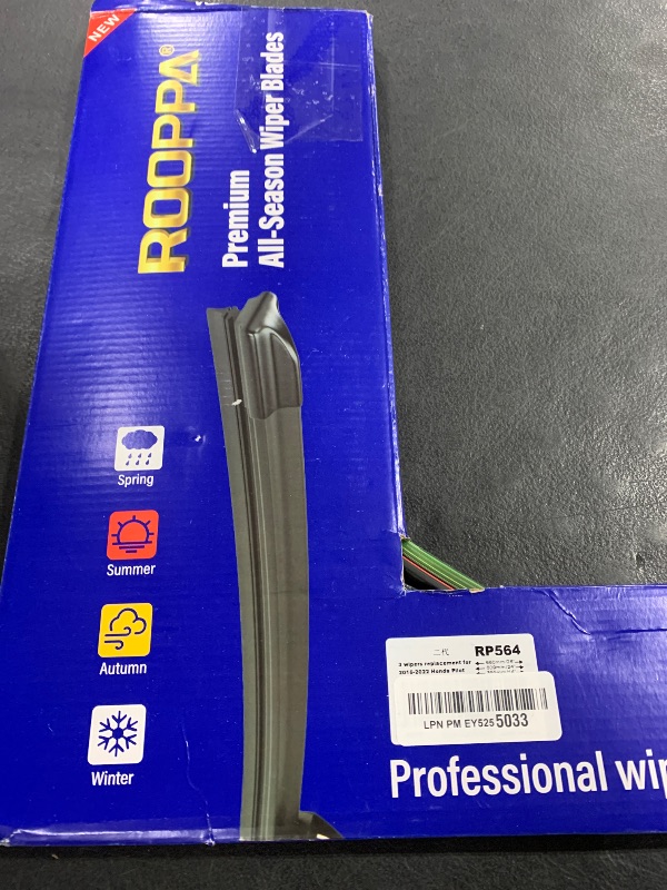 Photo 1 of 3 wipers Replacement for 2016-2021 2022 Honda Pilot, Windshield Wiper Blades Original Equipment Replacement - 26"/24"/14" (Set of 3) U/J HOOK