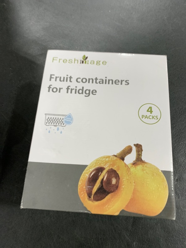 Photo 1 of 4 PCS Fruit Storage Containers for Fridge with Removable Colander, Airtight Food Storage Container, Dishwasher Safe Produce Saver Container for Refrigerator, Keep Berry Fruit Vegetable Fresh Longer