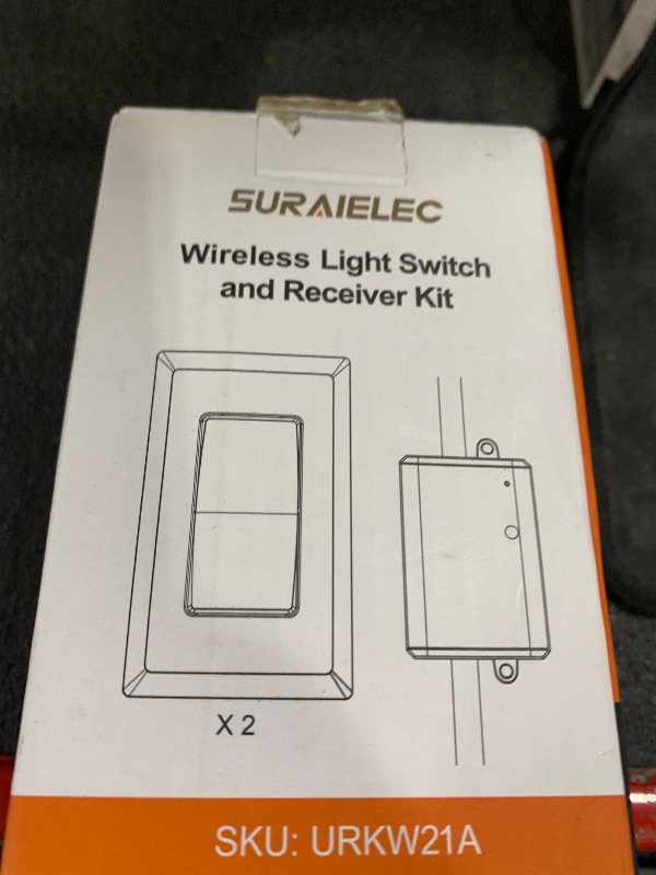 Photo 1 of Suraielec 3 Way Wireless Light Switch, No Wiring, No WiFi, 100ft RF Range, Pre-Programmed, Expandable Wireless Wall Switch and Receiver Kit, Remote Control Light Fixture for Lamp, Ceiling Light, Fan