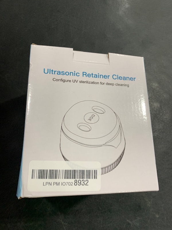 Photo 1 of Dental Ultrasonic Retainer Cleaner Machine - Dental Cleaning Pod for Denture, Mouth Guard, Aligner, Night Guard, Braces, Toothbrush Heads, Jewelry, 45kHz Retainer Cleaner with Digital Timer & 200ML