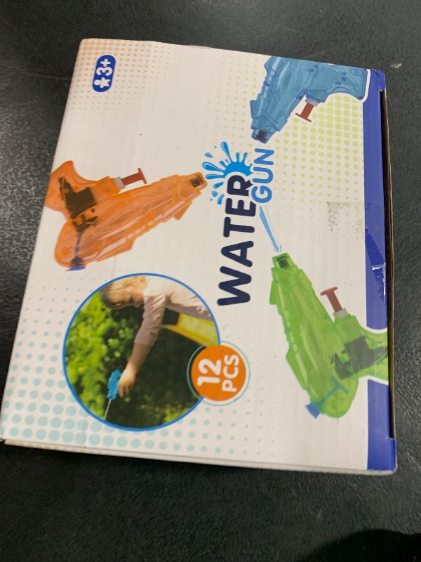 Photo 1 of 12 Packs Water Gun for Kids Squirt Toys Outdoor Beach Swimming Pool Game Summer Party Favor