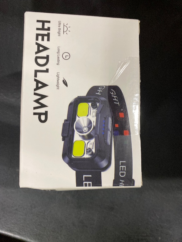 Photo 1 of LHKNL Headlamp Rechargeable, Lumen Super Bright Motion Sensor Head Lamp Flashlight,2-Pack Waterproof LED Headlight with White Red Light,8 Modes Head Lights for Camping Cycling Running Fishing