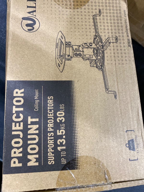Photo 1 of WALI Projector Ceiling Mount, Universal Low Profile Projector Mount with Retractable Arms and Multiple Adjustment Function (PM-002-W), White