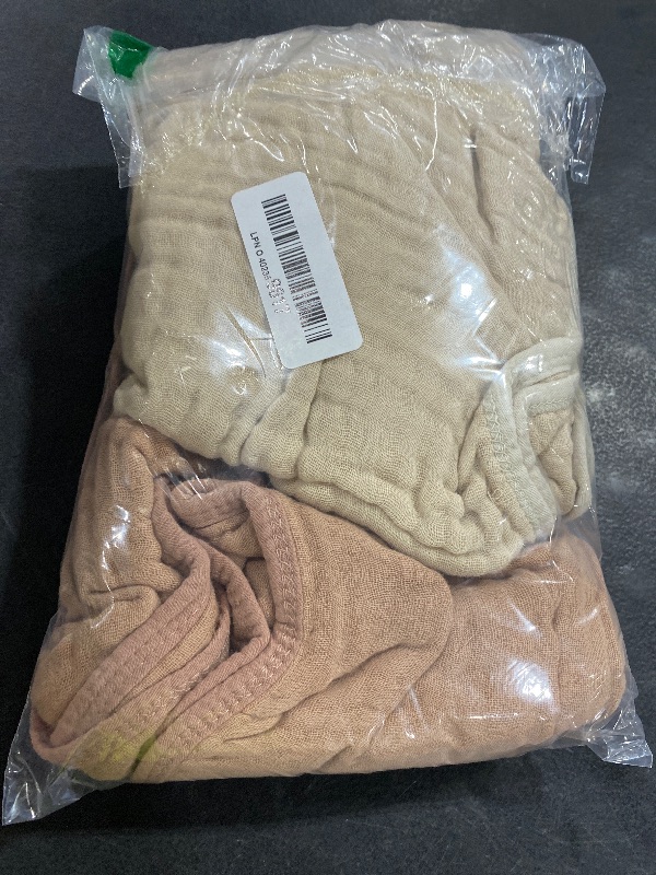 Photo 1 of Yoofoss Hooded Baby Towels for Newborn 2 Pack 100% Muslin Organic Cotton Baby Bath Towel with Hood for Babies, Infant, Toddler and Kids, 32x32Inch, Soft and Absorbent Newborn Essential, Beige&Coffee