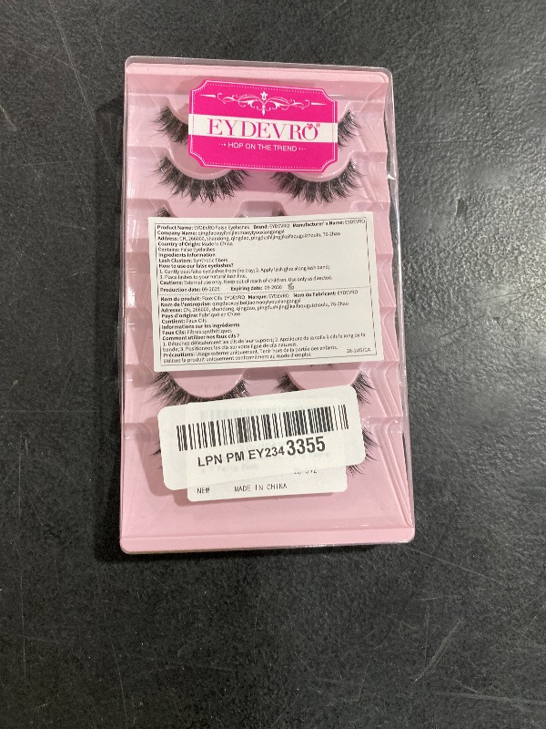 Photo 1 of EYDEVRO Manga Lashes Wispy False Eyelashes 3D Spiky Lashes Natural Clear Band Lashes Korean Chinese Japanese Anime Lashes Fake Lashes Strip Lashes 7 Pairs Pack