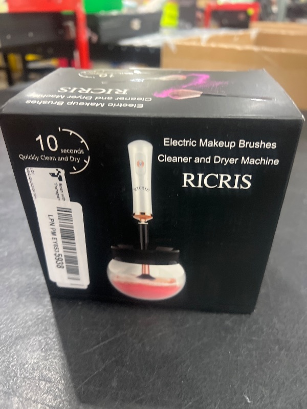 Photo 1 of RICRIS Electric Makeup Brush Cleaner and Dryer Machine - Super Fast Clean and Dry Make Up Brushes - Automatic Cosmetic Brush Spinner Washer Tools